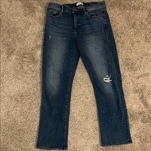 LOFT Dark Blue Straight Leg Jeans